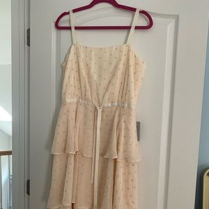 Gal Meets Glam Collection White Polka dot dress